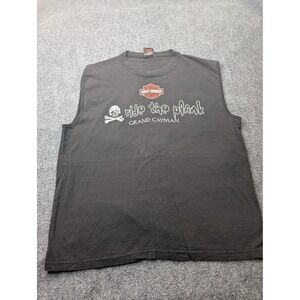 Vintage Harley-Davidson Shirt Mens XL Grand Cayman Ride The Plank 2002 Biker